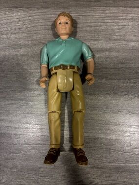 Fisher-Price Loving Family Dollhouse 1998 Dad Father Doll Green Shirt READ